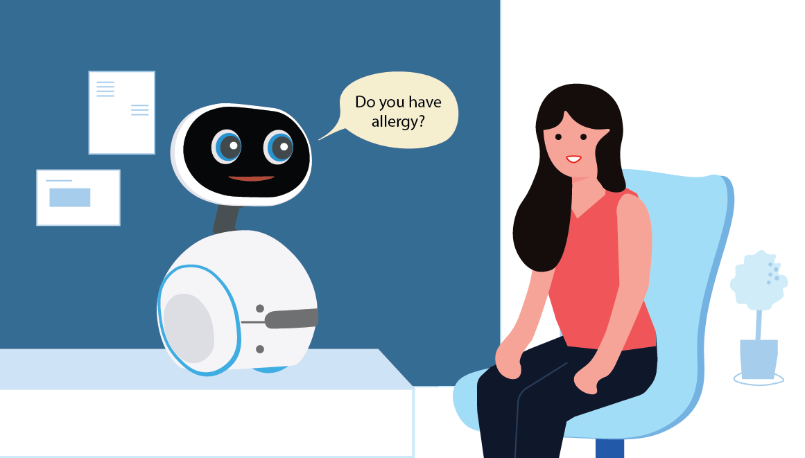 Reduce Patients' Waiting Unsatisfaction by Robot